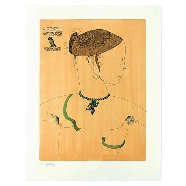 Dorothea and the Serpent - Original Etching by Gaetano Pompa - 1963 1963 For Sale
