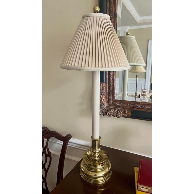 Vintage Candlestick Stiffel Lamps End Table Sideboard Desk - a Pair For Sale In Seattle - Image 6 of 6