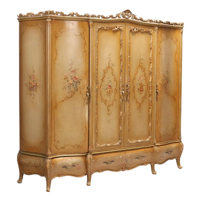 Venetian Baroque Style Wardrobe For Sale