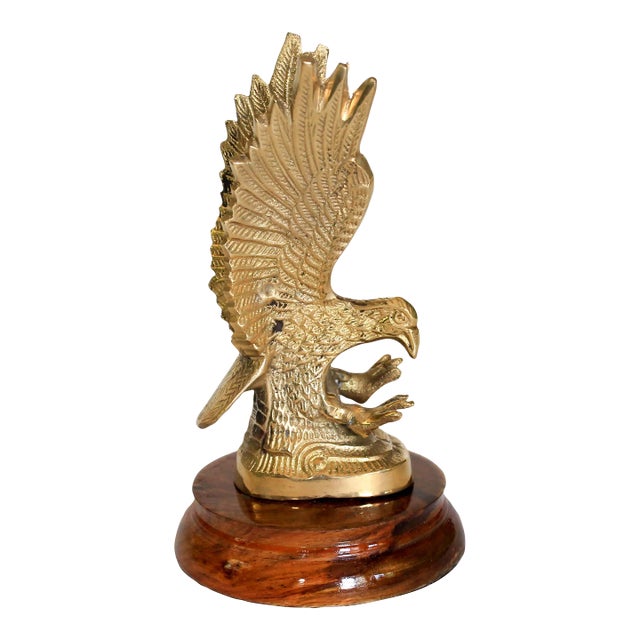 Vintage Brass Eagle Sculpture For Sale