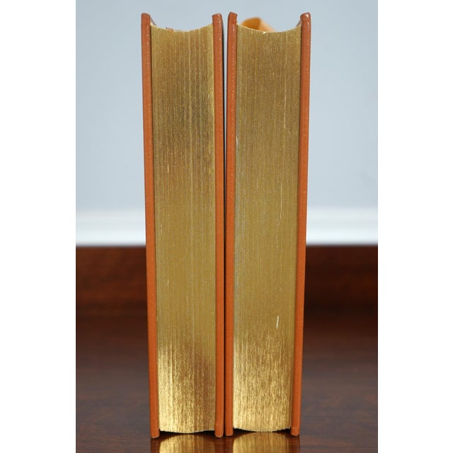 1990s Set of 10 Gold Embossed Leather Bound Books W/ Gilt Edge by the Eaton Press For Sale - Image 5 of 9