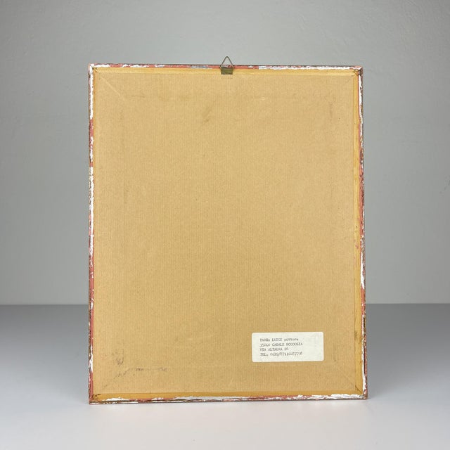 Luigi Targa, Blue Flowers, Padua, Italy, Oil on Canvas, 1970s, Framed For Sale - Image 14 of 15