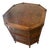 1950s Baker Walnut/ Cane Octagonal Side Table. Top Has Bookmatched Finish. Original Finishes in Pristine Condition. For Sale