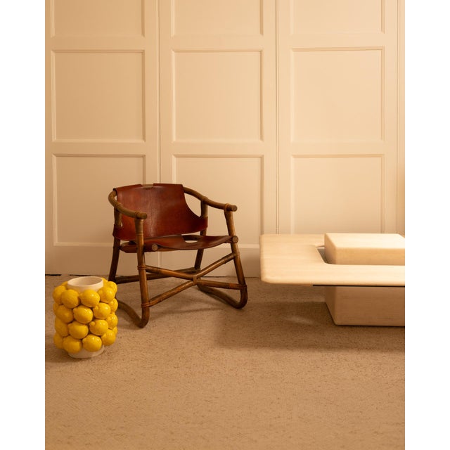 White Large Ceramic Lemon Vases, 1980s, Set of 2 For Sale - Image 8 of 9