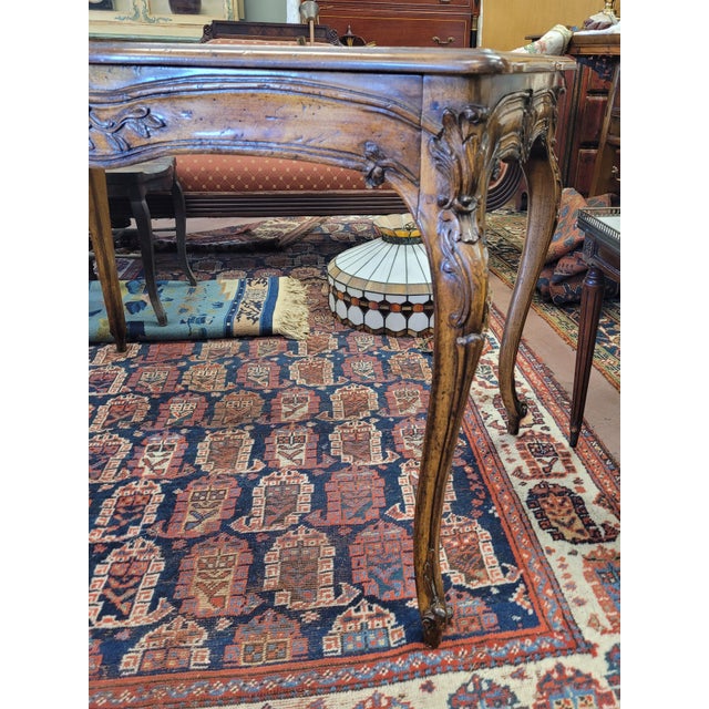 1980s French Carved Desk & Game Table For Sale - Image 9 of 12