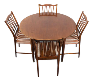 Mid-Century Modern Swedish Dining Table and Chairs by Nils Jonsson for Hugo Troeds, Set of 5