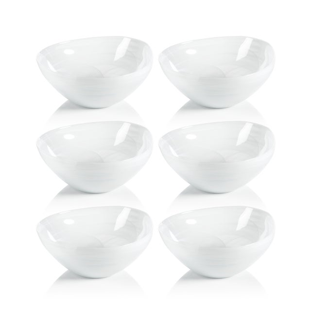 2020s Reneta Alabaster Glass Bowls, Set of 6 For Sale - Image 5 of 5