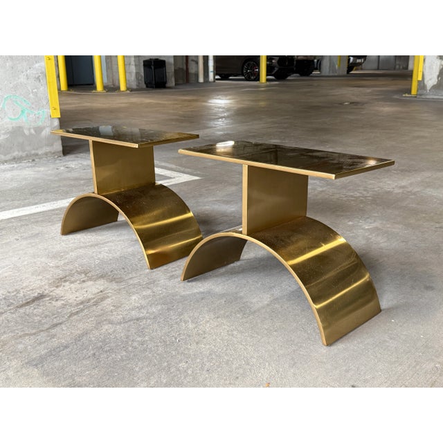 CB2 Vintage Post Modern Cb2 Side Tables by Kaiser Newman - A Pair For Sale - Image 4 of 15