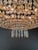 Antique Oval Flush Mount Chandelier Brass Crystal Ceiling Light Restored Gold For Sale - Image 10 of 10