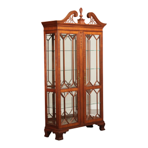 Henkel Harris Georgian Style Mahogany Display Case Cabinet