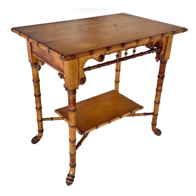 Victorian Faux Bamboo Side Table by r.j. Horner, New York For Sale In Tampa - Image 6 of 14