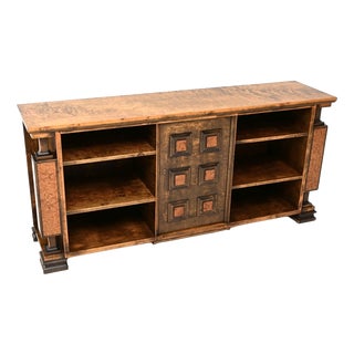 Art Deco Swedish Satin Birch and Walnut Cabinet, 1930 For Sale