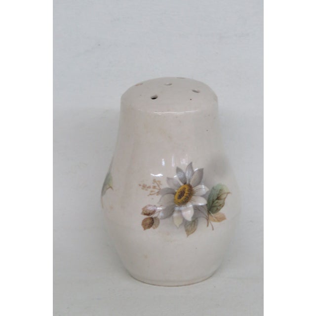 This lovely Single Ceramic Salt or Pepper Shaker is stamped on the bottom Staffordshire England Fine Ceramics, see...