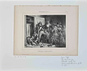 Auguste Raffet, The Caricature, Original Lithograph, 1831