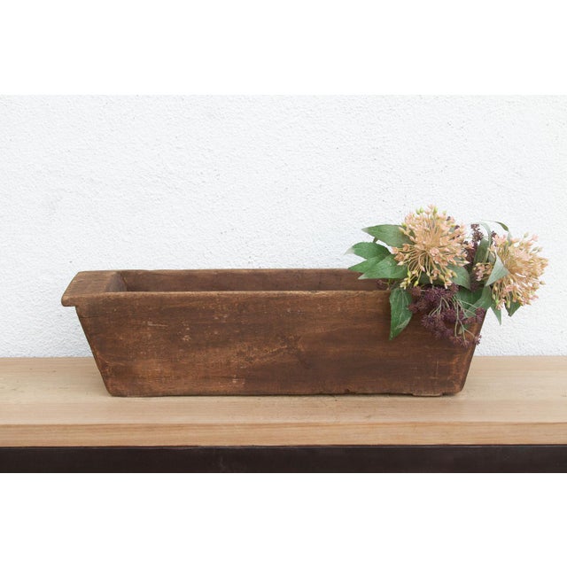 Rustic Solid Wood Trough Planter For Sale In Los Angeles - Image 6 of 6