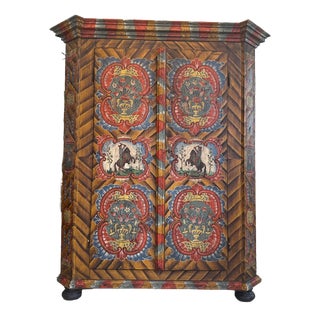 Biedermeier Rustic Farmhouse Cupboard For Sale