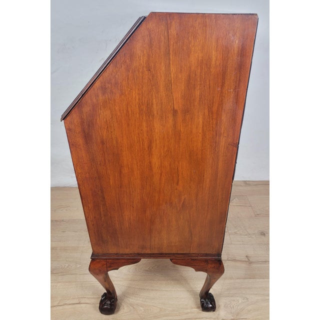 Vintage Secretaire in Teak and Leather, 1930s For Sale - Image 18 of 18