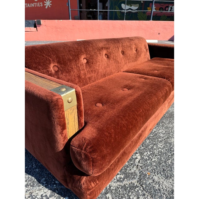 1970s Vintage 1970’s Faux Fur Sofa For Sale - Image 5 of 11