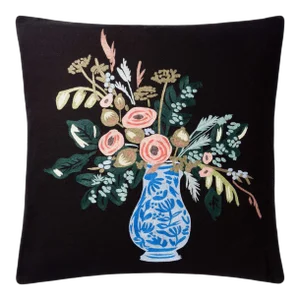 Blue & White Jar With Floral Pillow from Kenneth Ludwig Chicago