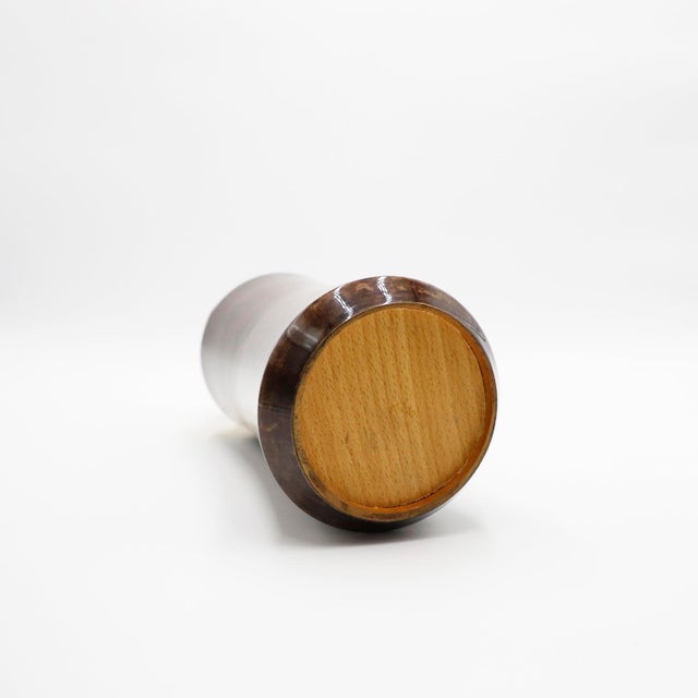 Italian 1960s Attributed to Aldo Tura Italian Modern Brass And Lacquered Goatskin Pitcher For Sale - Image 3 of 5