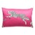 The House of Scalamandré Leaping Cheetah Lumbar Pillow, Bubblegum For Sale