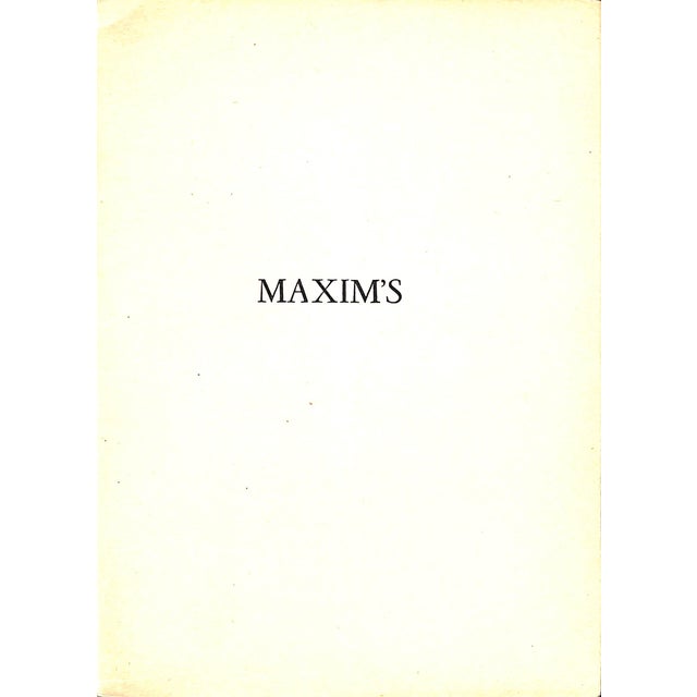 Traditional "Maxim's Soixante Ans De Plaisir Et D'Histoire" 1958 Mauduit, Jean For Sale - Image 3 of 10