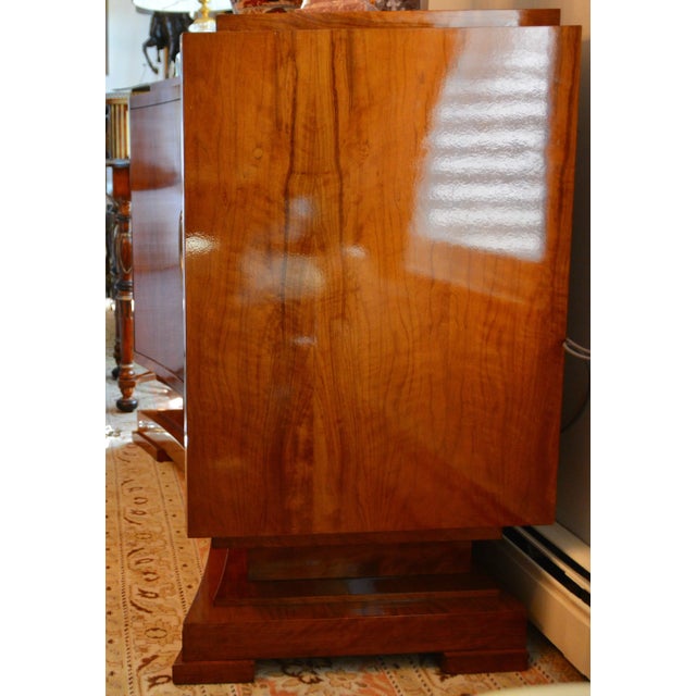 Jøsephson Curved Cabinet Aphelion in Matched Figured Flame Olivewood For Sale - Image 4 of 6