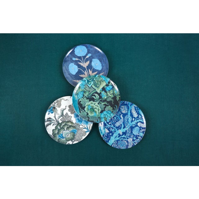 Poppy Blue Dinner Plates, Set of 4 For Sale - Image 4 of 5