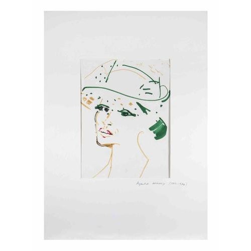 Portrait is a Watercolor and color Markes Drawing realized by Reynold Arnould (Le Havre 1919 - Parigi 1980). Good...