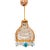 Vintage French Empire Brass & Crystal Pendant Light With Aqua Blue Drops - Restored For Sale
