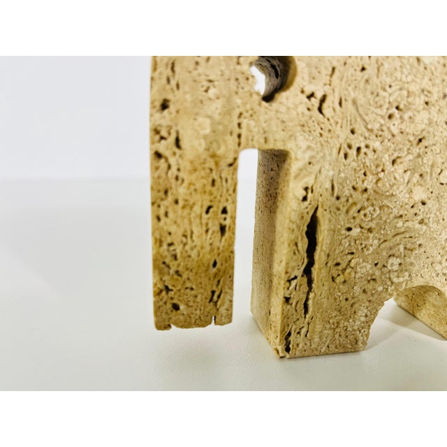 Stone Italian Travertine Sculpture Elephant by Fratelli Mannelli, Italy, 1970s For Sale - Image 7 of 10