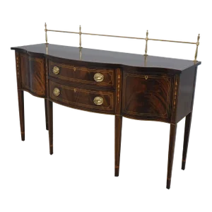 Stickley Inlaid Mahogany Brass Gallery Sideboard
