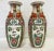 Mid Century Asian Famille Rose Vases of Hand Painted Porcelain With Gold Accents- a Pair For Sale In West Palm - Image 6 of 12