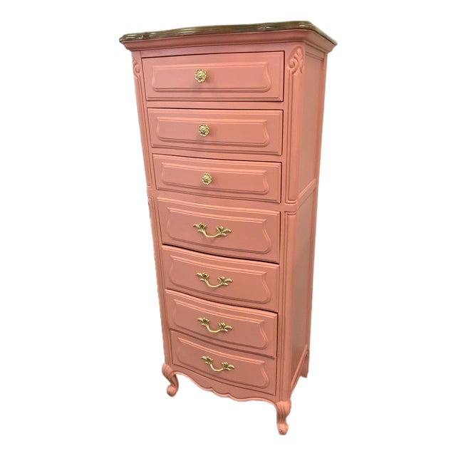 20th Century Drexel Painted Tall Chest For Sale