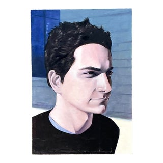 Vintage Original Oil Portrait on Canvas For Sale