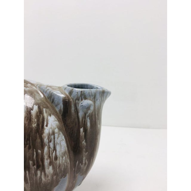 Small Mid-Century Blue Ceramic Vase, France, 1970s For Sale - Image 9 of 10