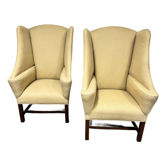Johnston Benchworks Wingback Chairs - A Pair For Sale