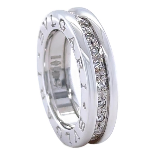 Bvlgari 18ct White Gold B.Zero1 Ring 0.45ct Size 3 For Sale