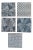 Japanese Geometric Ceramic Tile 6”HexagoAsanoha Shippo Edo Pattern Blue Lot Of 5 For Sale