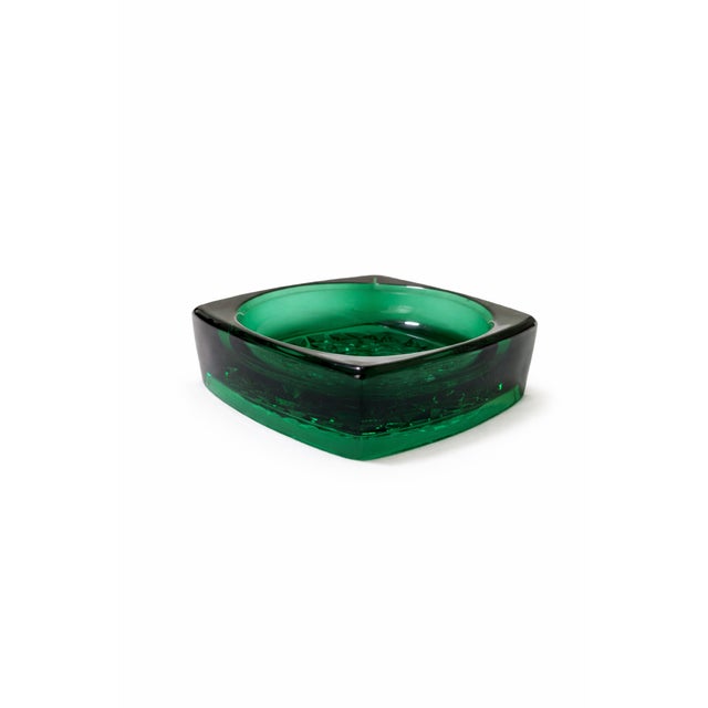 Green Ashtray by Rudolf Jurnikl for Sklo Union, 1960s For Sale - Image 4 of 8