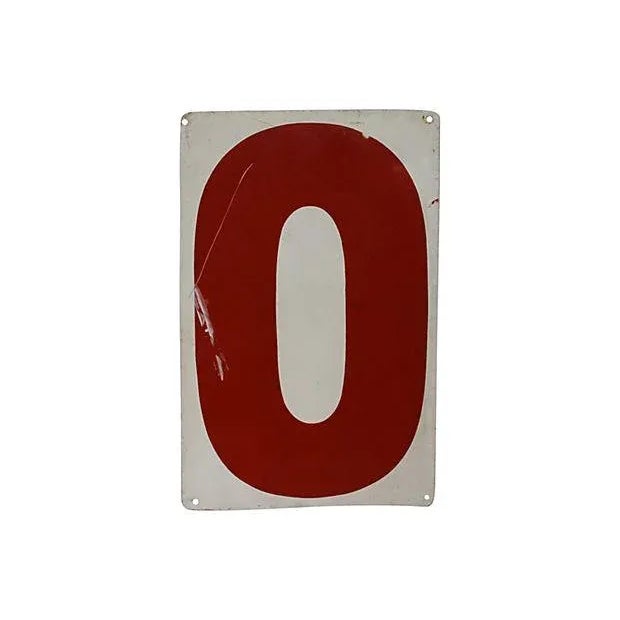 American Vintage Gas Station Number 0 and Number 1 For Sale - Image 3 of 3