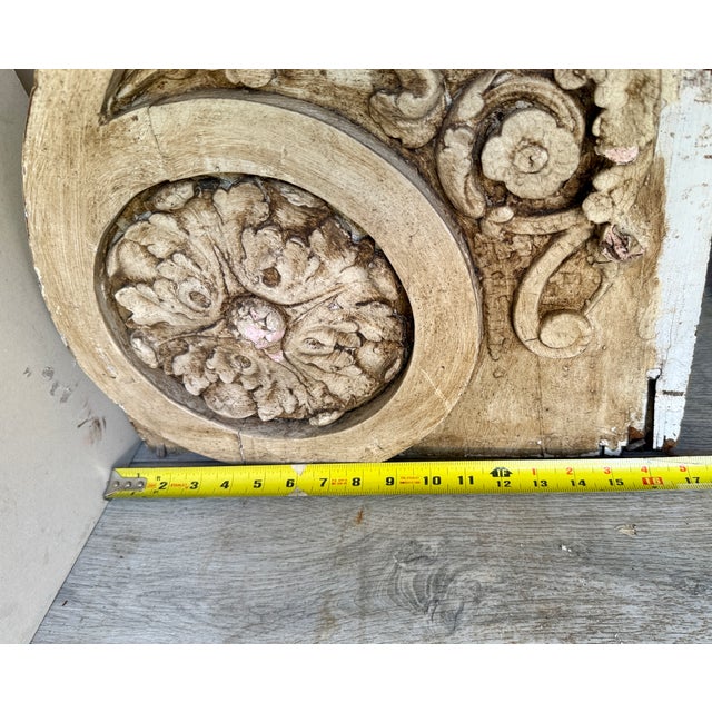 Wood Antique Georgian Wood Corbels Pair 33" Tall For Sale - Image 7 of 9