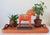 Vintage Orange Dala horse. A traditional Swedish hand-carved wooden sculpture featuring intricate painted details in...
