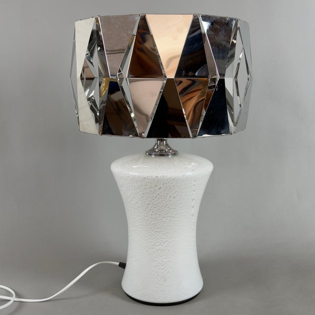 Murano Glass Table Lamp in Chrome, 1970 For Sale - Image 18 of 18