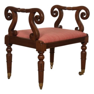 Antique Regency Mahogany Stool For Sale