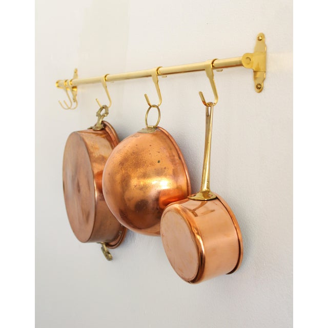 Ext. Large 31" kitchen wall mount polished brass railing. We love to style these by hanging our favorite personal...