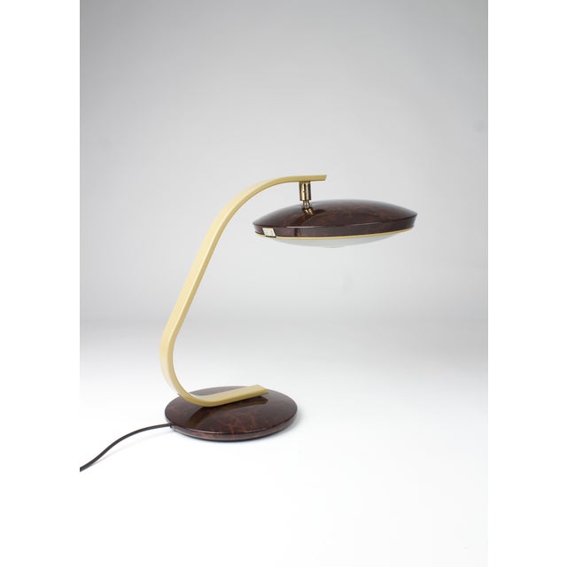 Mod Carey 520 Desk Lamp in Faux Tortoiseshell by Luis Pérez De La Oliva for Fase, Spain, 1970s For Sale - Image 4 of 18