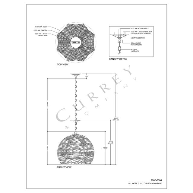 Currey & Company Octavia Pendant For Sale In Atlanta - Image 6 of 7