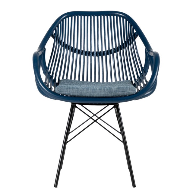 A modern addition to any space, the Stockholm chair features a rattan frame with steel legs. The high performace,...