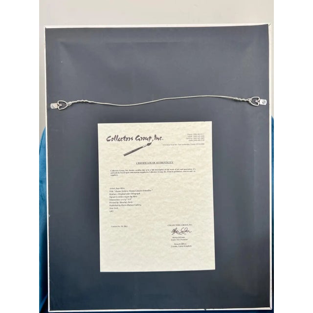Joan Miro Oiseau Solaire, Oiseau Lunaire 1967 Color Lithograph Hand Signed, Coa 1967 For Sale - Image 11 of 12